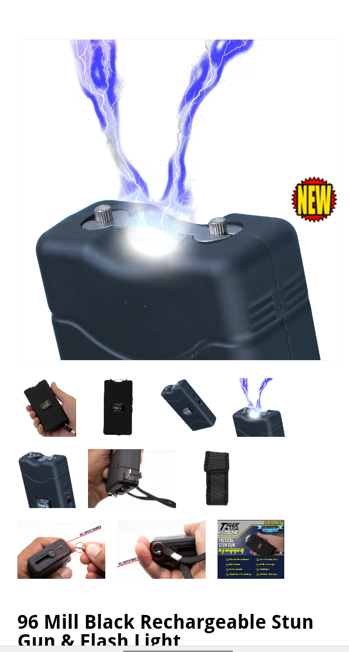 Kill Switch Stun Gun Stunner-Black