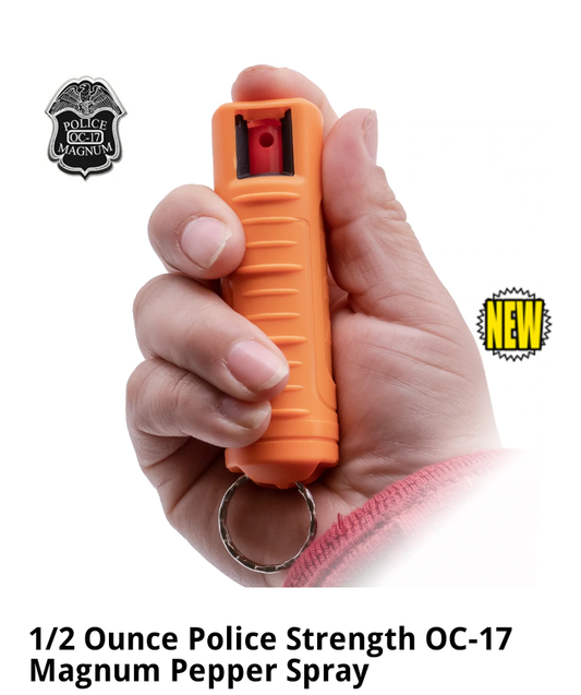 Pepper Spray with Clip and Keychain - Orange