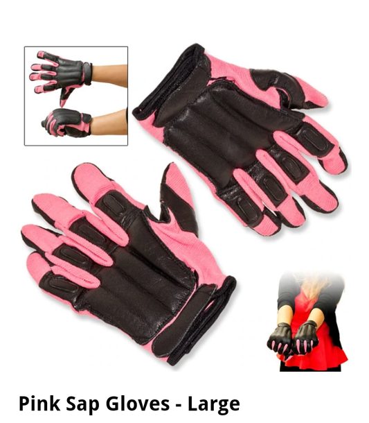 Gloves Steel Shot Knuckles-Lg-Pink