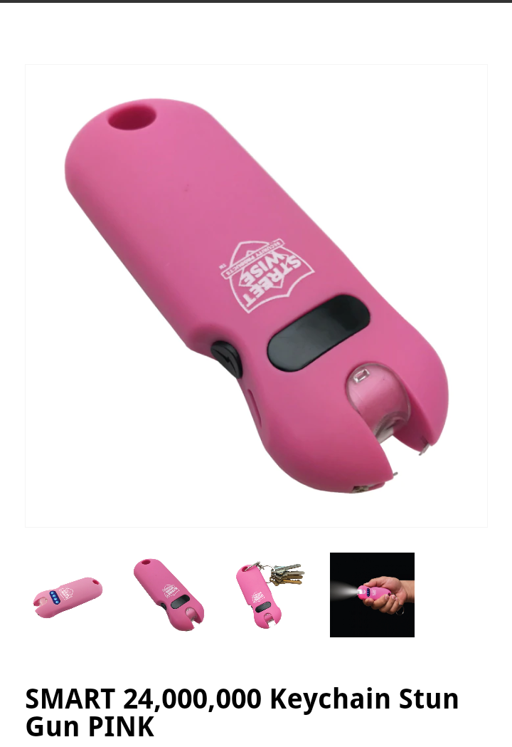 Smart Keychain Stun Gun-Pink.