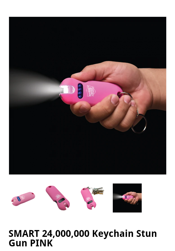 Smart Keychain Stun Gun-Pink.