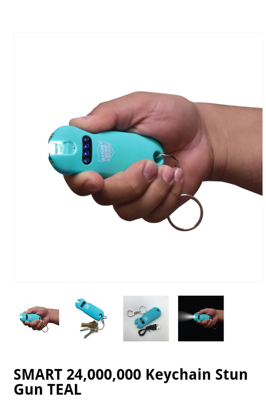 Smart KeyChain Stun Gun-Teal