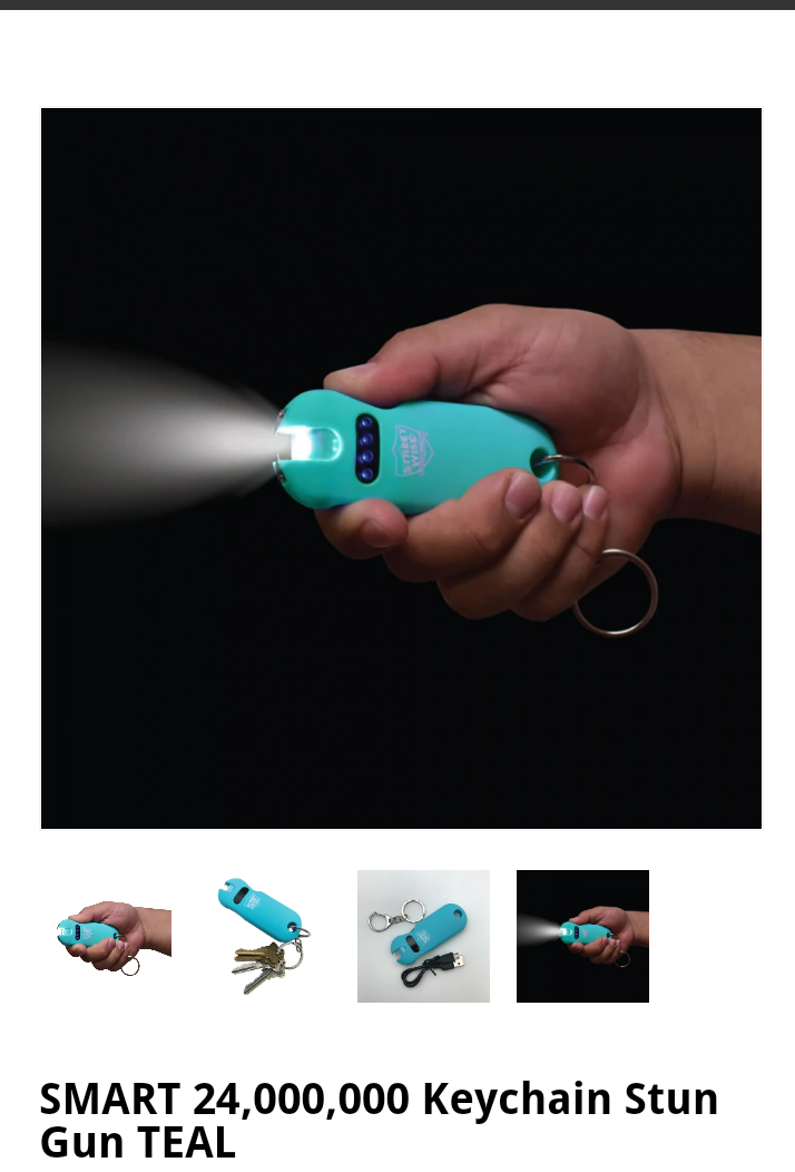 Smart KeyChain Stun Gun-Teal