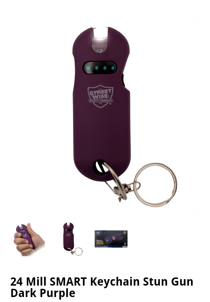 Smart Keychain Stun Gun- Purple