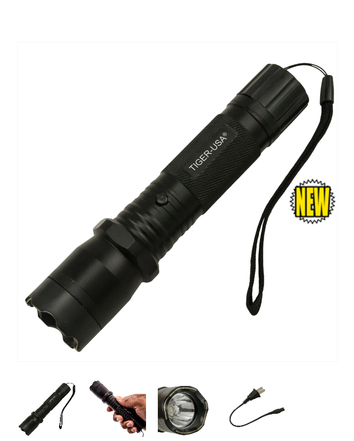 SHOCKDROP Flashlight Stun Gun-Black